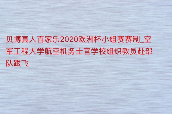 贝博真人百家乐2020欧洲杯小组赛赛制_空军工程大学航空机务士官学校组织教员赴部队跟飞